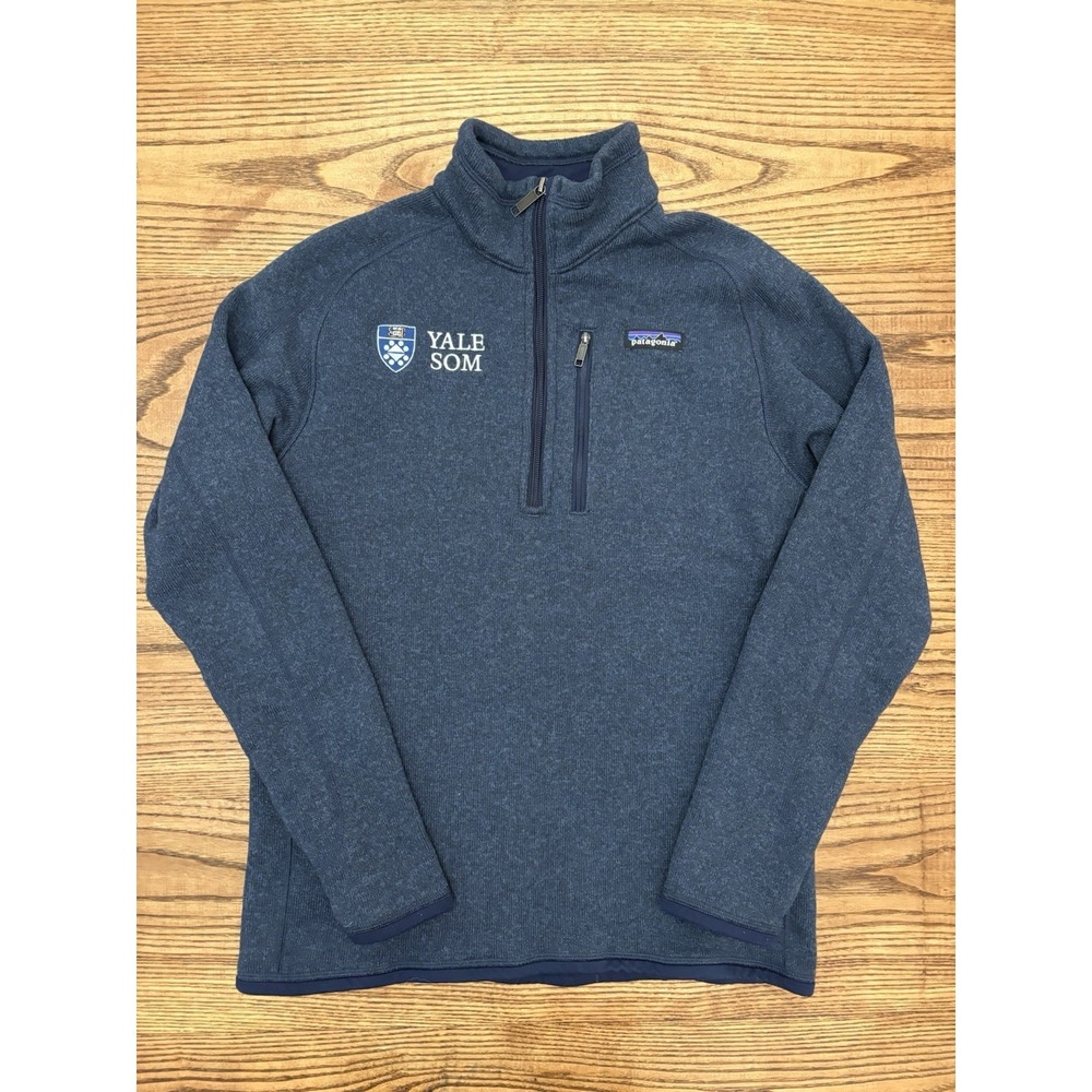 Patagonia Women's Medium Blue 1/4 Zip Yale SOM Better Sweater Fleece‎ Pullover